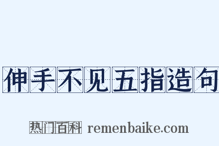 伸手不见五指造句是什么意思的图片